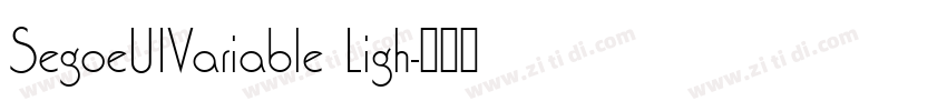 SegoeUIVariable Ligh字体转换